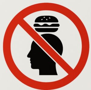 不可將食物放在頭部上方